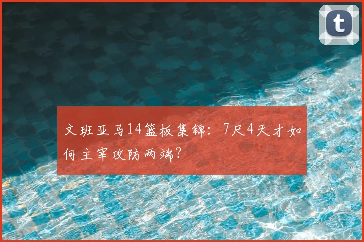 文班亚马14篮板集锦：7尺4天才如何主宰攻防两端？